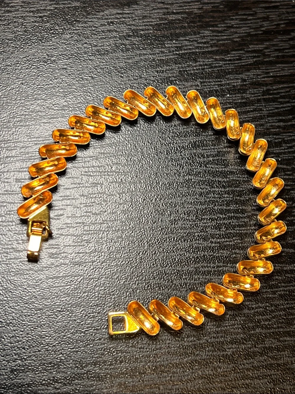 Vintage Gold Plated Premier Designs San Marco Chain Macaroni Style Link Bracelet